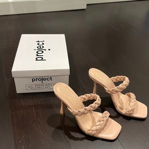 Project Braided Nude Mule Pumps Sz 5.5
